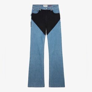 zadig & Voltaire Two-Tone Black and Blue Women's Jeans